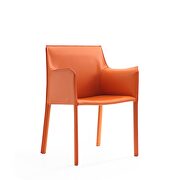 Paris II (Coral) Coral saddle leather armchair