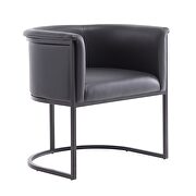 Balin (Black) Black faux leather dining chair