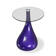 Purple glass top accent table main photo