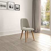 Selina (Beige) Velvet accent chair in beige