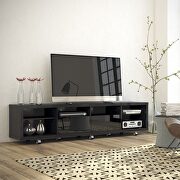 Tv stand 2.2 in black gloss and black matte main photo