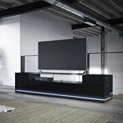 Vanderbilt TV stand with led lights in black gloss and black matte main photo