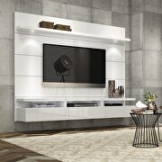 2.2 floating wall theater entertainment center in white gloss main photo