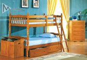 Ponderosa II Rustic style solid wood twin/twin bunk bed