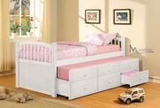 Slumbertime (White) Wood twin size daybed w/ trundle
