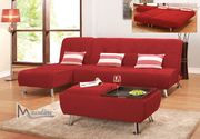 Red sleeper 2 pcs sofa bed sectional main photo