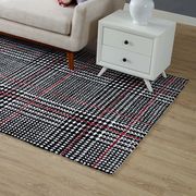 Kaja (Ivory/Black/Red) 8x10 Traditional style area rug