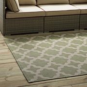 Cerelia (Beige / Lt Green) 8x10 Indoor/outdoor moroccan trellis 8x10 area rug