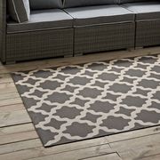 Cerelia (Beige / Gray) 8x10 Indoor/outdoor moroccan trellis 8x10 area rug