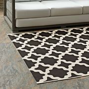 Cerelia (Black/Beige) 8x10 Indoor/outdoor moroccan trellis 8x10 area rug