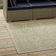 Ariana (Light Green/Beige) 8x10 Inside/outside vintage floral pattern area rug