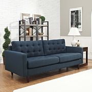 Quality azure fabric upholstered sofa