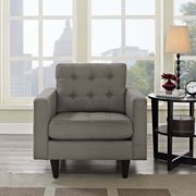 Empress (Granite) Quality granite gray fabric upholstered chair