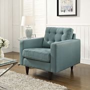 Quality laguna blue fabric upholstered chair