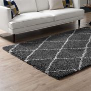 Toryn Diamond (D. Gray & Ivory) 5x8 Contemporary rug 5x8 in diamond shape