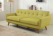 Wheatgrass fabric tufted back contemporary couch main photo