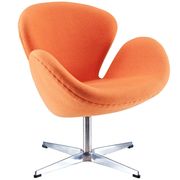 Aluminum frame orange fabric lounge chair main photo
