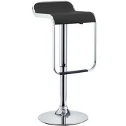 Stylish simple bar stool in black main photo