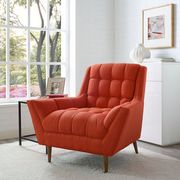 Atomic red fabric slope arms design chair main photo
