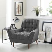 Gray fabric slope arms design chair main photo