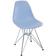 Paris (Blue) Wire casual side dining chair in blue