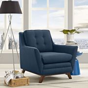 Beguile (Azure) Azure fabric mid-century style modern chair