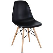 Wood (Black) Pyramid base black side chair