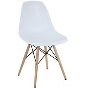 Wood (White) Pyramid base white side chair