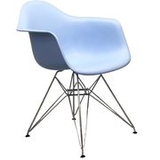 Wire (Blue) Pyramid base modern casual blue dining chair
