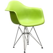 Wire (Green) Pyramid base modern casual green dining chair