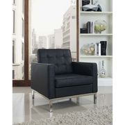 Tufted back design contemporary leather chair main photo