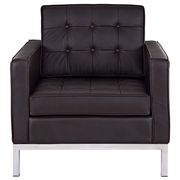 Tufted back design contemporary leather chair main photo