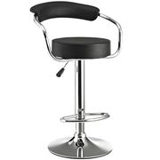 Comfortable bar stool in black main photo