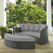 Sojourn (Gray) Patio/outdoor daybed + ottoman oval set