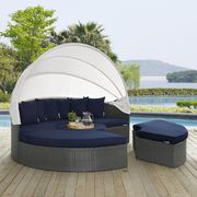 Daybed / table / ottoman set in rattan main photo