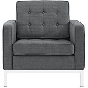 Gray quality fabric retro style chair main photo