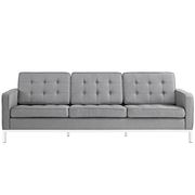 Loft (Light Gray) Light gray quality fabric retro style sofa