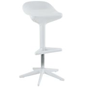 Fully height white adjustable bar stool main photo
