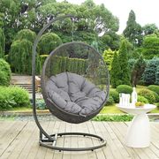 Hyde (Gray) Outdoor/patio swing chair w/ stand