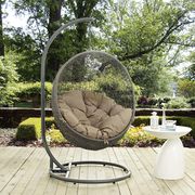 Hyde (Gray Mocha) Outdoor/patio swing chair w/ stand