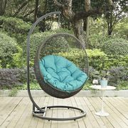 Hyde (Gray Turquoise) Outdoor/patio swing chair w/ stand