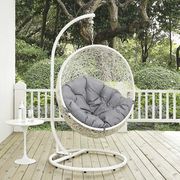 Hyde (White Gray) Outdoor/patio swing chair w/ stand