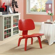 Plywood lounge casual style chair in red main photo