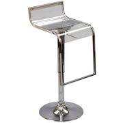 Acrylic seat bar stool w/ chrome base main photo