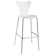 Minimalist bar stool in white main photo