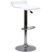 Designer adjustable bar stool in white main photo