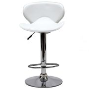 Comfortable bar stool in white main photo