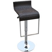 Rattan seat bar stool w/ chrome base main photo