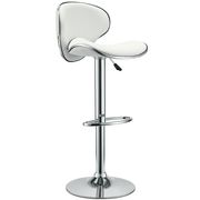 Simple casual style white bar stool main photo