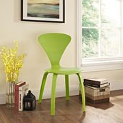 V-shaped back green casual dining chair main photo
